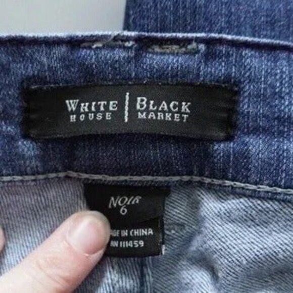 WHBM sz 6 Noir Straight Leg Jeans - Picture 5 of 9
